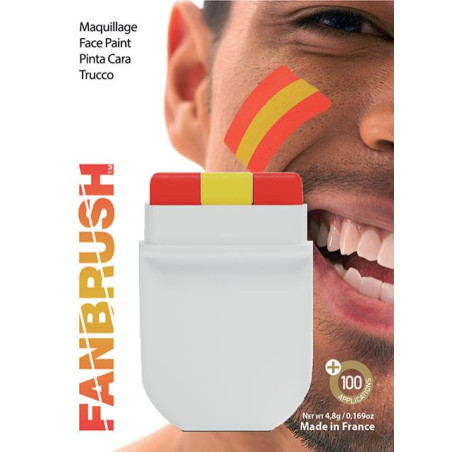 Fanbrush ESPAGNE Rouge/jaune/rouge